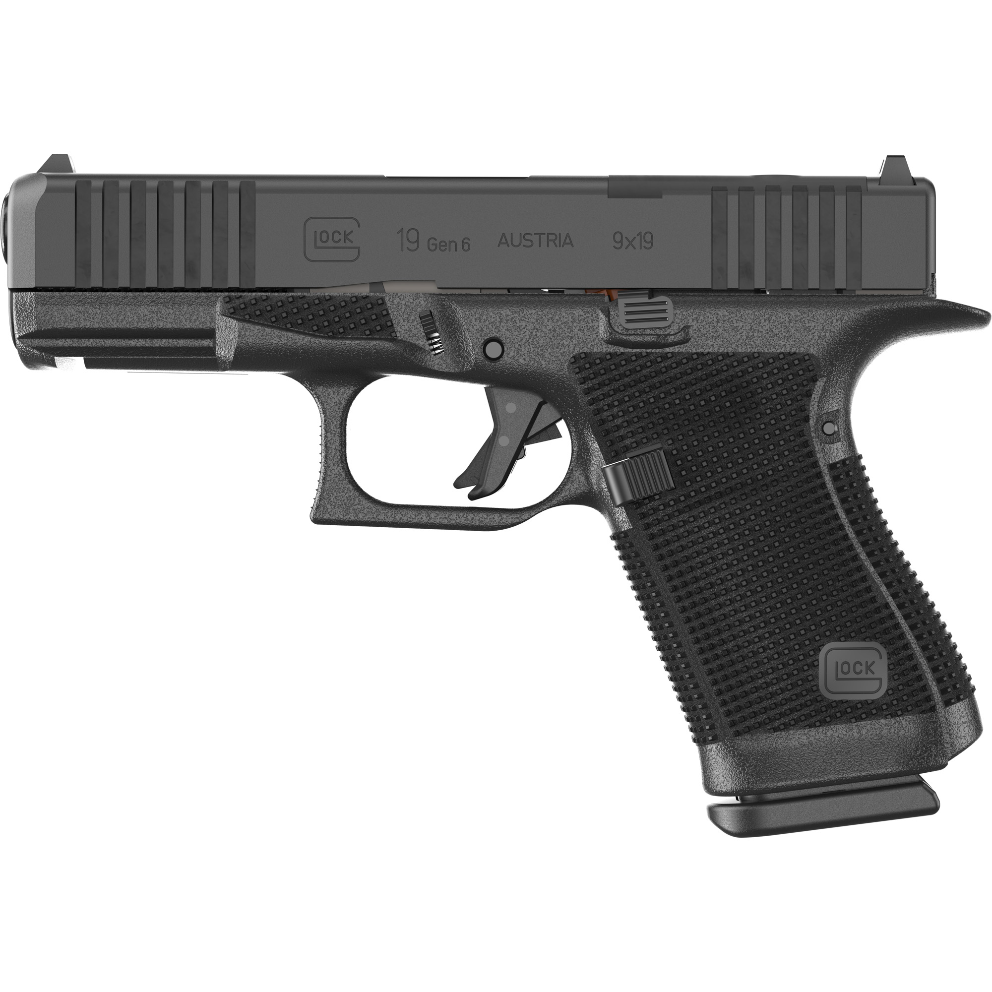 GLOCK, 19 Gen 6, Semi-automatic, Striker Fired, 9mm